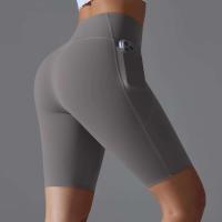 Bolsillos de yoga Secado rápido Correr Ciclismo activo Entrenamiento Gimnasio Pantalones cortos Fiess Cintura alta - details 22