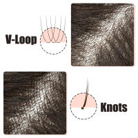 Pelucas de Cabello Humano EVASMOOTH Ultra Delgada de Base de Piel Ondas Naturales - details 4