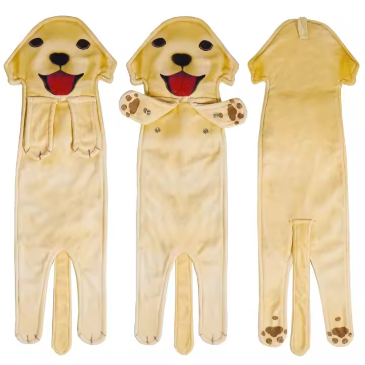 Toallas de mano creativas para perros de dibujos animados, toalla colgante absorbente suave de 60cm, toallas de animales simuladas de secado rápido engrosadas - 1