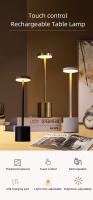 Lámpara de mesa LED con Sensor táctil de Metal clásico, lámpara de escritorio, 3 colores, barra de luz ambiental creativa, decoración de habitación, luz nocturna recargable - details 2
