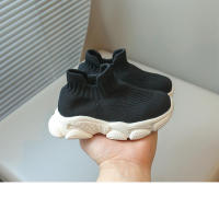 Zapatos informales para niños y niñas, zapatillas de calcetín de tela elástica sin cordones, transpirables, a la moda, 21-30, otoño, 2024 - details 11
