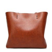 Bolso de cuero encerado para mujer, bolsa de hombro con doble correa, sencillo, para compras, 2022 - details 13