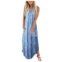 Vestido sin mangas de verano para mujer, vestidos largos estampados a la moda informal para mujer - details 2