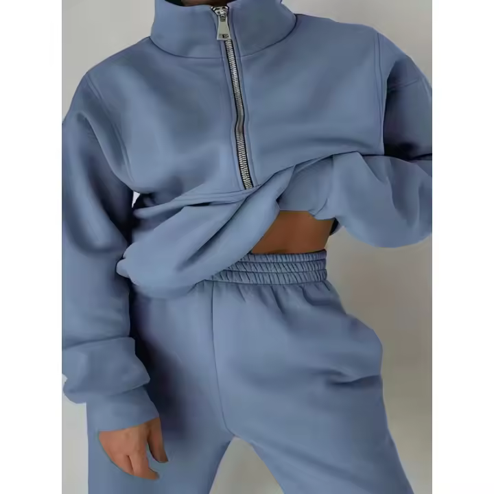 2025 ed Conjunto de suéter de lana y pantalones de sandalia, ropa deportiva casual, moda urbana, 2 piezas - 1