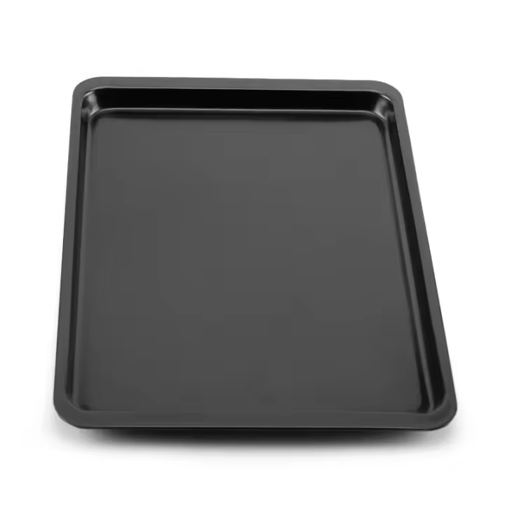 Bandeja Rectangular antiadherente para hornear pasteles y pan, 2 piezas, color negro, para Cocina - 1