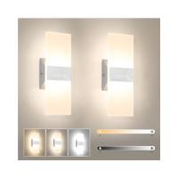 Apliques de Pared Moderno Lampada da parete Interior 24W Lámpara de Pared Decoración del Hogar Dormitorio Pasillo Entrada Blanco cálido 3000K (Gris oscuro) - details 11