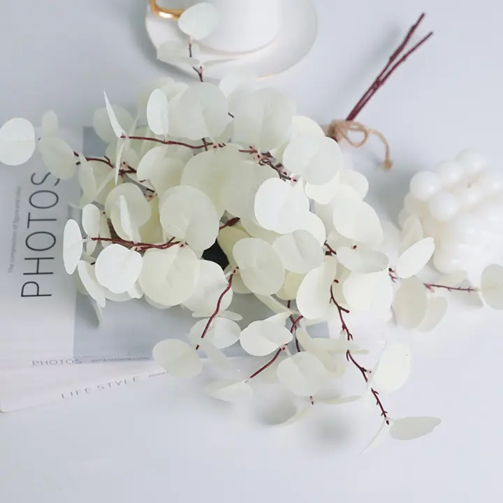 Ramas de eucalipto artificiales de 41cm, hojas de eucalipto falsas hechas a mano que no se decoloran, plantas de simulación realistas, decoración del jardín del hogar - 1