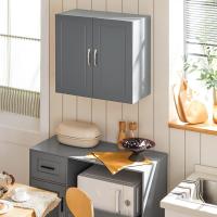 Mueble de Baño Colgante Armario de Pared con Estantes Ajustables Impermeable para Baño, Cocina o Lavadero Blanco 60x30x60 cm - details 45