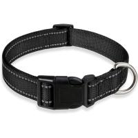 Collar reflectante para perros medianos y grandes, acolchado de neopreno suave, nailon transpirable, ajustable, 25 a 60 centímetros - details 12