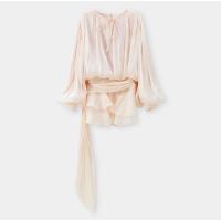 Mini Vestidos elegantes lisos con blusa para mujer, cuello en V, manga larga, empalmado con cordones, vestido de estilo dulce, novedad de 2025, Vestidos de fiesta callejera - details 5