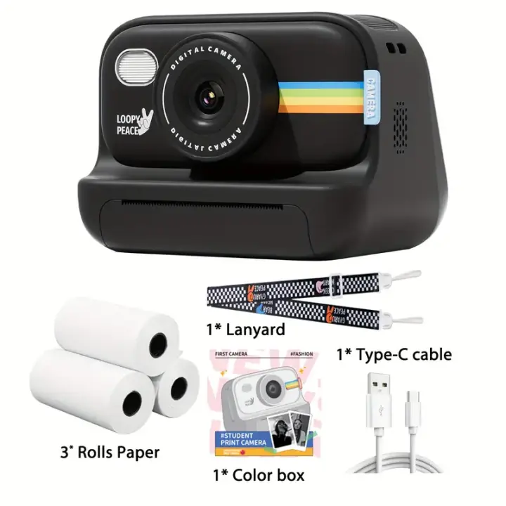 Cámara de Impresión Instantánea S9 con Luz de Flash Papel Térmico para Mini Cámara Digital sin Tinta Necesaria Componentes Incluidos en la Cámara de Películas Hecha en China - 1