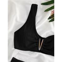 Conjunto de Bikini con Push-up para mujer, bañador Sexy de 2 piezas con un hombro, traje de baño de cintura alta, trajes de baño de verano 2023 - details 12