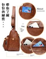 Bolso cruzado de cuero suave de gran capacidad para mujer, bolso de mamá moderno, combina con el día a día - details 3