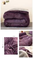 Cubierta de Edredón de Franela para Invierno Moda Doble Color Suave y Cálido Cubierta de Colchón Gruesa y Cómoda para Adultos y Niños - details 12