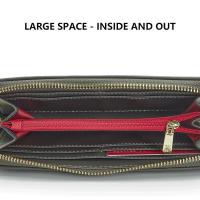 CH Tarjetero para mujer Pequeño Exquisito Simple Color sólido Impresión de letras Marca ligera Elegante Cartera clásica de moda Mochila de lujo de alta gama - details 5