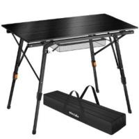 tectake Mesa Camping Plegable con Altura Ajustable