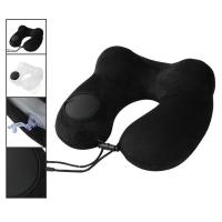 Almohada de viaje inflable en forma de U creativa, cojín de soporte para el cuello suave con presión manual, con bolsa de almacenamiento, almohadilla portátil para reposacabezas de coche - details 18