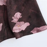 OUWU- Media Falda De Mujer Estilo Retro Elegante Textura Impresa Otoño Nueva Media Falda Midi - details 9