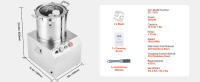 SucceBuy Procesador de alimentos y picadora de verduras, acero inoxidable, cuchillas adicionales, ideal para diversos ingredientes, gran capacidad - details 6