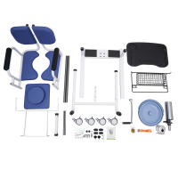 Elevador hidráulico de pacientes para el hogar, silla de ruedas portátil de transporte, ayuda de transferencia para ancianos Acero sin costuras, esponja, PU, madera - details 9