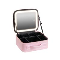 Estuche De Maquillaje Portátil Con Espejo Y Divisores Ajustables En 3 Colores Organizador Impermeable Para Cosméticos Regalo - details 7