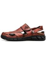2025 primavera y verano de los hombres de gran tamaño sandalias de los hombres marea de cuero zapatos de playa sandalias zapatillas de gran tamaño zapatos de los hombres de costura. - details 3