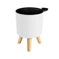 Sistema automático de riego y drenaje de plantas con patas de madera, ETA circular para pies, hierbas, bonsái de guardería, moderno - details 8