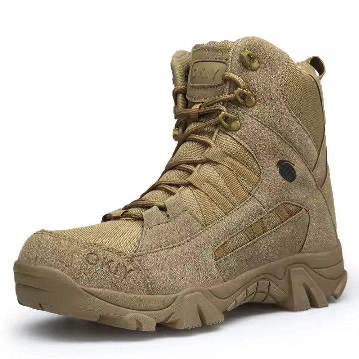 Botas tácticas militares impermeables para hombres, zapatos de seguridad para el trabajo, escalada, senderismo, botines al aire libre, desierto - 1