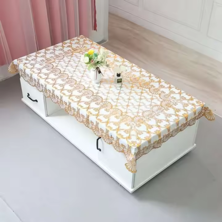 Mantel de PVC impermeable, resistente al aceite, resistente al calor, no lavable, cubierta decorativa para mesa de comedor para el hogar - 1