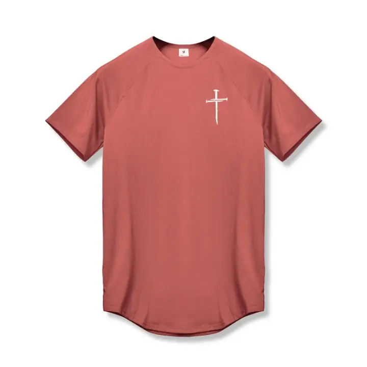 Camiseta ajustada con estampado cruzado personalizado para hombre, ropa deportiva de secado rápido para gimnasio, Fitness, culturismo - 1