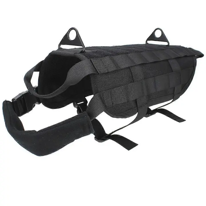 Chaleco táctico para perros, arnés de entrenamiento para mascotas, chaleco militar Molle con asa de tracción para perros pequeños y grandes - 1