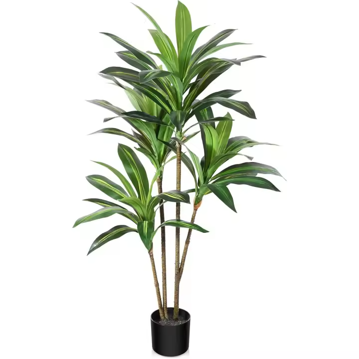 Drácena Artificial de 120cm Plantas Tropicales Falsas para Decoración Interior y Exterior - 1