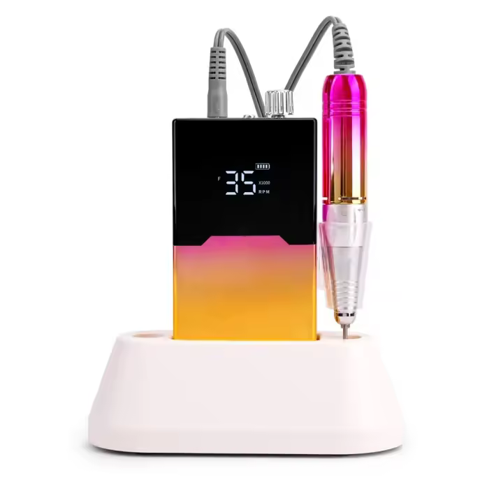 Lima eléctrica portátil E inalámbrica para manicura y pedicura, máquina profesional personalizada de 35000 RPM, recargable, para salón de belleza - 1