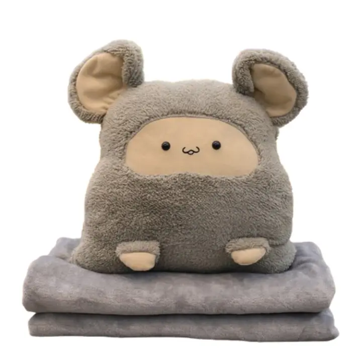 Edredón de almohada de doble uso para niñas, cojín de coche para dormir, manta de oficina dos en uno, cojín de siesta uno en uno - 1