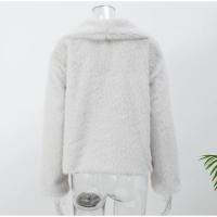 Abrigos de piel sintética esponjosos con solapa marrón Vintage para mujer, chaquetas gruesas y cálidas de manga larga, prendas de vestir informales de calle para invierno 2024 - details 11