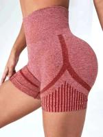 Pantalones cortos de entrenamiento de cintura alta para mujer, pantalones cortos para levantar el trasero, Yoga, gimnasio, pantalón corto para correr, ropa deportiva - details 11