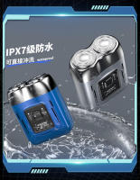 Mini afeitadora eléctrica portátil popular, afeitadora giratoria para hombres a prueba de agua, cabezal de cuchilla - details 8
