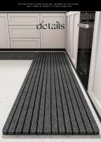 Alfombra De Cocina Suave Y enroscada, Alfombra De Piso Antideslizante Y A Prueba De Aceite A Rayas, 1 unidad - details 4