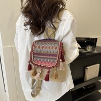 Mochila de estilo étnico con borlas, bolso escolar pequeño de lona, ​​bolso de hombro con borlas, bolso escolar bordado de estilo coreano de gran capacidad - details 21