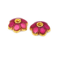 Tapetes de Flores de Brasso Dorado 18K 30PCS Accesorios de Joyería DIY de Alta Calidad - details 17