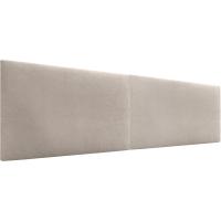 Cabecero de Polipiel o Tela Acualine Liso Dual Dividido en 2 Piezas Tapizado de Alta Gama Cabezal Tapizado Moderno (Tela Beige, 190cm Dual (Camas 180/190)) - details 2