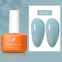 Tonitu G 7ml Esmalte de uñas en gel semipermanente Oro Plata Brillo Lentejuelas UV LED para salón de manicura y arte de uñas DIY en casa - details 1