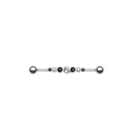 14G * 1,6*38mm colorido cz barbell industrial Hélix cartílago de oreja-piercing conch pendiente de barra pendientes joyas de cuerpo - details 16