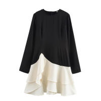 OUWU- Vestido nuevo de primavera, estilo femenino, diseño de borde de volante irregular, nicho - details 1