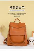 Mochila de cuero blanco y amarillo para mujer, bolsa de trabajo suave y sencilla, con correa para el hombro, informal, de viaje - details 7