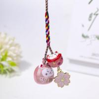 Llavero único y bonito Maneki Neko con flor de cerezo, colgante de gato de la suerte fantástico, mochila, dijes, decoración para bolso, correa para teléfono para niñas - details 15