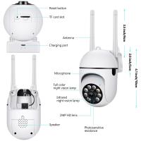 WIFI Inalámbrico Cámara de Vigilancia Móvil Inteligente Remoto Lámpara Cabezal Monitor HD Full Color Cámara 2MP Doble Frecuencia 5G - details 2
