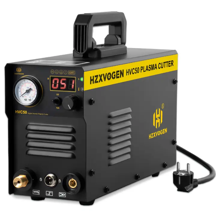 HITBOX 40Amps Plasma Cutter, Touch Pilot ARC DC Air Plasma Cutting Machine HVC50 220V Digital Plasma Cutter Clean Cut 13mm - 1