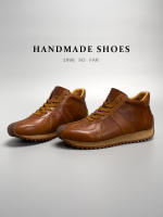 Botas casuales de caña media de gama alta, zapatos deportivos de piel de vaca de cuero genuino para hombres - details 8