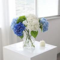 Flor de hortensia Artificial Multicolor, accesorios de flores de simulación de tacto Real DIY, pétalos de seda, plantas realistas, suministros para fiestas - details 8